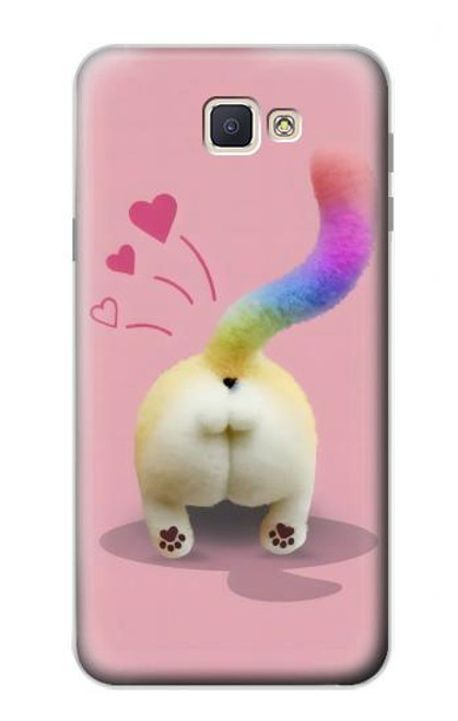 S3923 Cat Bottom Rainbow Tail Hülle Schutzhülle Taschen für Samsung Galaxy J7 Prime (SM-G610F)