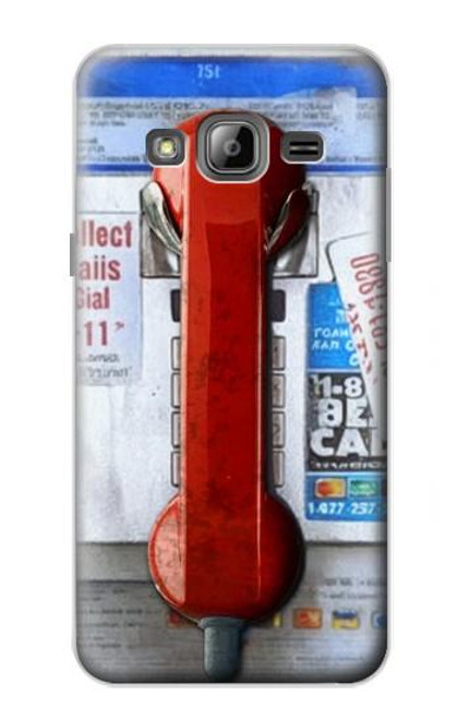 S3925 Collage Vintage Pay Phone Hülle Schutzhülle Taschen für Samsung Galaxy J3 (2016)