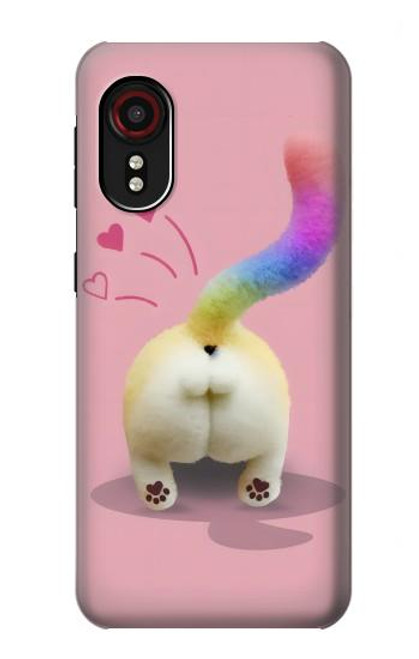 S3923 Cat Bottom Rainbow Tail Hülle Schutzhülle Taschen für Samsung Galaxy Xcover 5