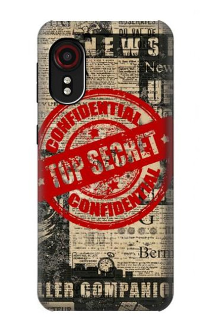 S3937 Text Top Secret Art Vintage Hülle Schutzhülle Taschen für Samsung Galaxy Xcover 5