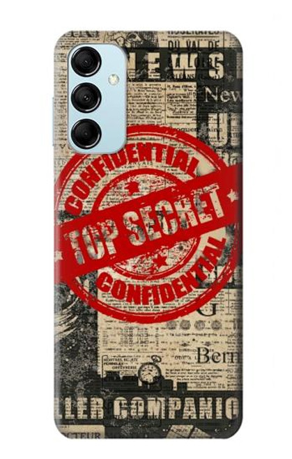 S3937 Text Top Secret Art Vintage Hülle Schutzhülle Taschen für Samsung Galaxy M14