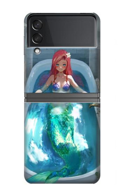 S3911 Cute Little Mermaid Aqua Spa Hülle Schutzhülle Taschen für Samsung Galaxy Z Flip 4