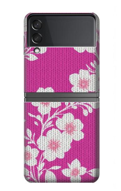 S3924 Cherry Blossom Pink Background Hülle Schutzhülle Taschen für Samsung Galaxy Z Flip 4