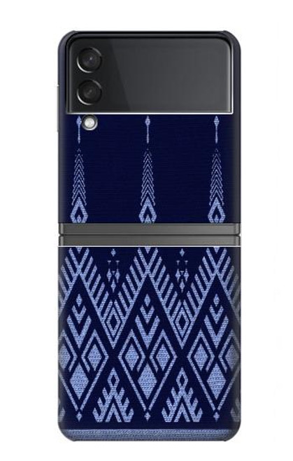S3950 Textile Thai Blue Pattern Hülle Schutzhülle Taschen für Samsung Galaxy Z Flip 4