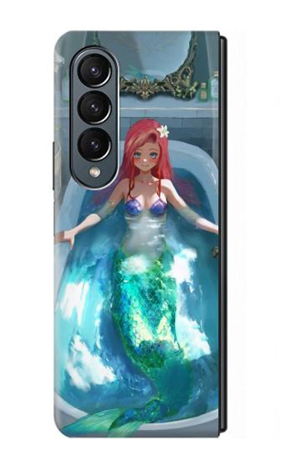 S3911 Cute Little Mermaid Aqua Spa Hülle Schutzhülle Taschen für Samsung Galaxy Z Fold 4