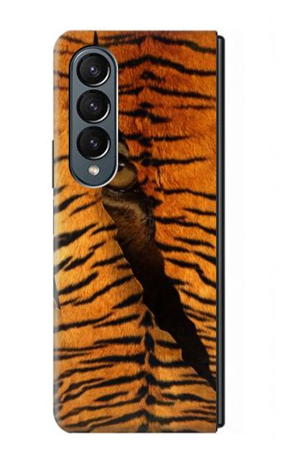 S3951 Tiger Eye Tear Marks Hülle Schutzhülle Taschen für Samsung Galaxy Z Fold 4