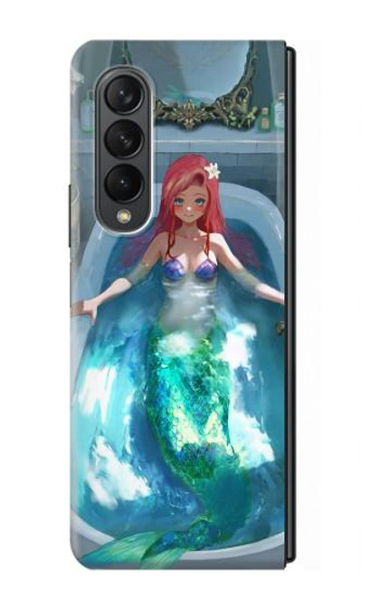 S3911 Cute Little Mermaid Aqua Spa Hülle Schutzhülle Taschen für Samsung Galaxy Z Fold 3 5G