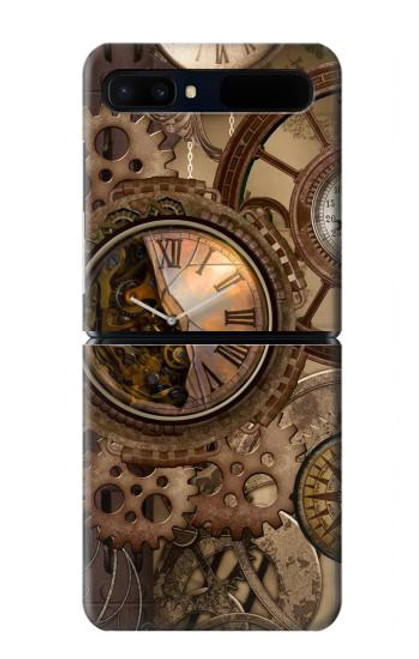 S3927 Compass Clock Gage Steampunk Hülle Schutzhülle Taschen für Samsung Galaxy Z Flip 5G