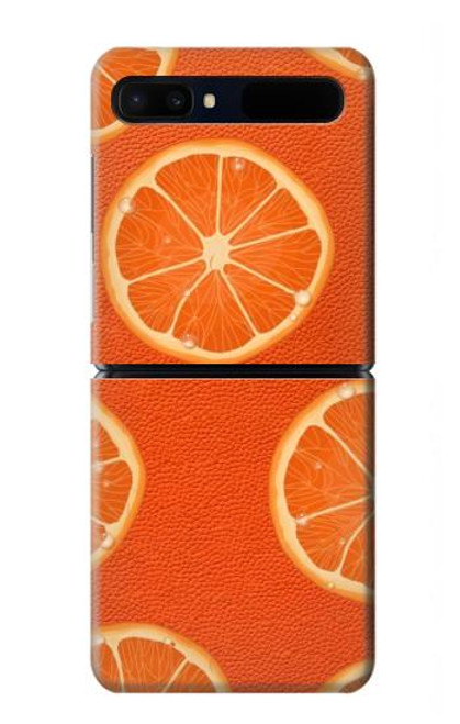 S3946 Seamless Orange Pattern Hülle Schutzhülle Taschen für Samsung Galaxy Z Flip 5G