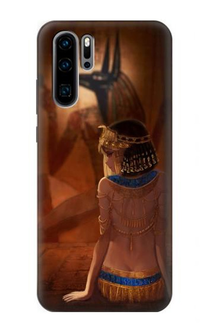 S3919 Egyptian Queen Cleopatra Anubis Hülle Schutzhülle Taschen für Huawei P30 Pro