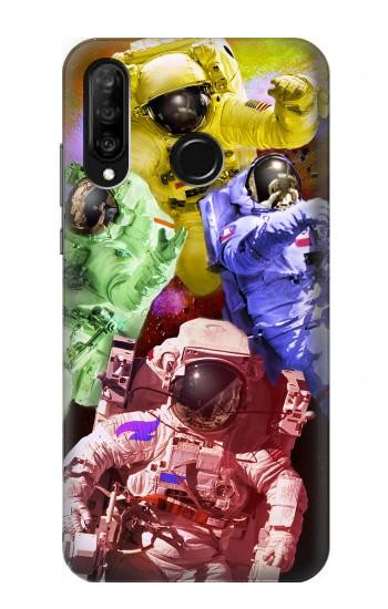 S3914 Colorful Nebula Astronaut Suit Galaxy Hülle Schutzhülle Taschen für Huawei P30 lite