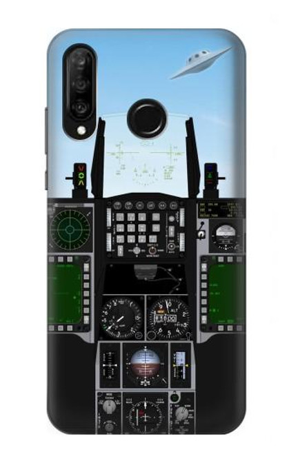 S3933 Fighter Aircraft UFO Hülle Schutzhülle Taschen für Huawei P30 lite