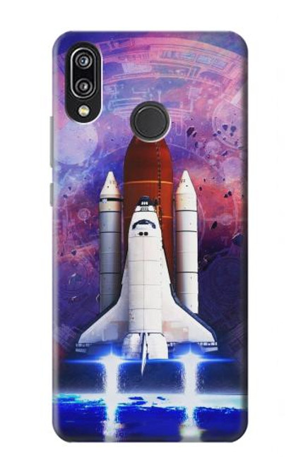 S3913 Colorful Nebula Space Shuttle Hülle Schutzhülle Taschen für Huawei P20 Lite