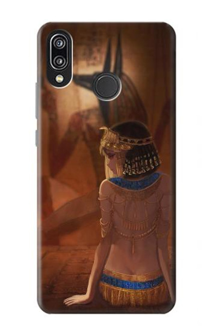 S3919 Egyptian Queen Cleopatra Anubis Hülle Schutzhülle Taschen für Huawei P20 Lite