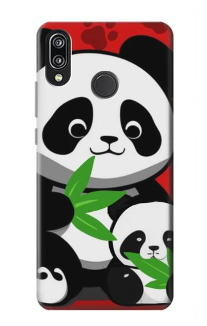 S3929 Cute Panda Eating Bamboo Hülle Schutzhülle Taschen für Huawei P20 Lite