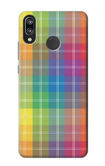 S3942 LGBTQ Rainbow Plaid Tartan Hülle Schutzhülle Taschen für Huawei P20 Lite