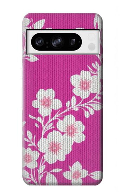 S3924 Cherry Blossom Pink Background Hülle Schutzhülle Taschen für Google Pixel 8 pro