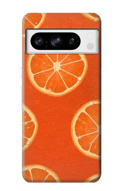 S3946 Seamless Orange Pattern Hülle Schutzhülle Taschen für Google Pixel 8 pro