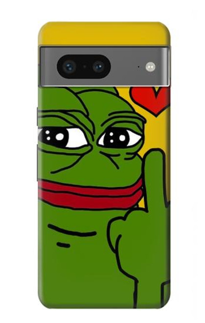 S3945 Pepe Love Middle Finger Hülle Schutzhülle Taschen für Google Pixel 7