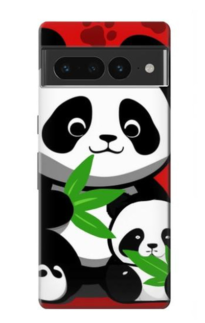 S3929 Cute Panda Eating Bamboo Hülle Schutzhülle Taschen für Google Pixel 7 Pro