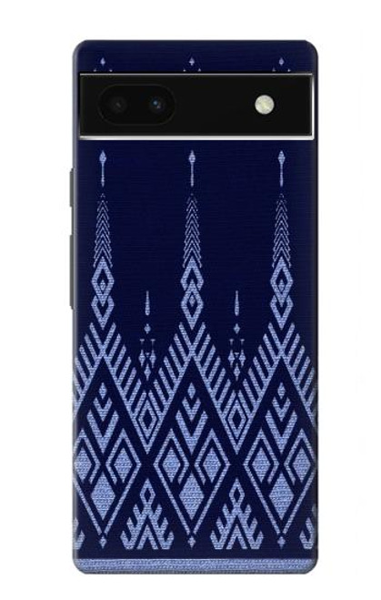 S3950 Textile Thai Blue Pattern Hülle Schutzhülle Taschen für Google Pixel 6a