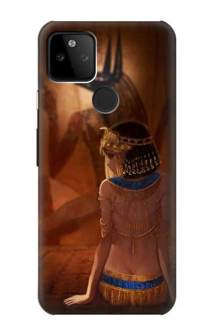 S3919 Egyptian Queen Cleopatra Anubis Hülle Schutzhülle Taschen für Google Pixel 5A 5G