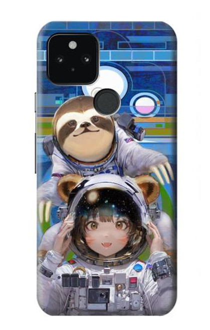 S3915 Raccoon Girl Baby Sloth Astronaut Suit Hülle Schutzhülle Taschen für Google Pixel 5