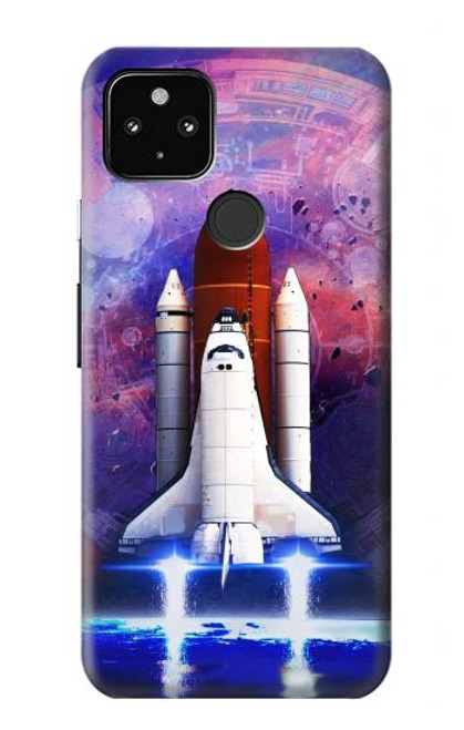 S3913 Colorful Nebula Space Shuttle Hülle Schutzhülle Taschen für Google Pixel 4a 5G