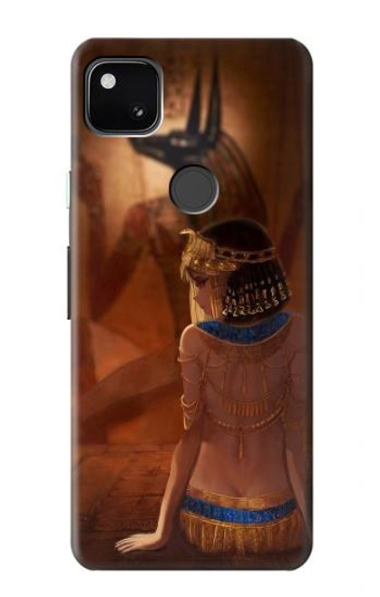S3919 Egyptian Queen Cleopatra Anubis Hülle Schutzhülle Taschen für Google Pixel 4a