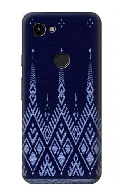 S3950 Textile Thai Blue Pattern Hülle Schutzhülle Taschen für Google Pixel 3a