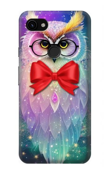 S3934 Fantasy Nerd Owl Hülle Schutzhülle Taschen für Google Pixel 3a XL