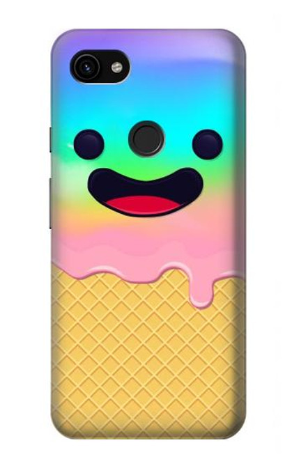 S3939 Ice Cream Cute Smile Hülle Schutzhülle Taschen für Google Pixel 3a XL