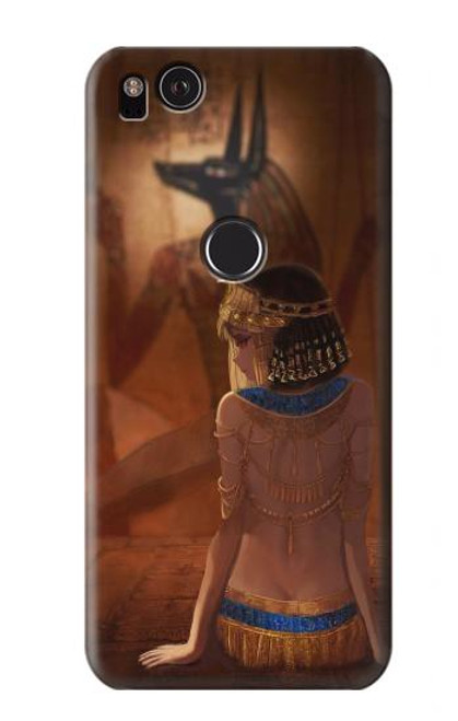 S3919 Egyptian Queen Cleopatra Anubis Hülle Schutzhülle Taschen für Google Pixel 2