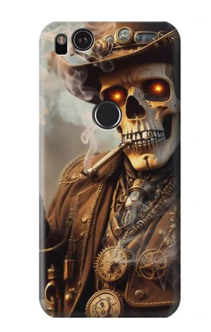 S3949 Steampunk Skull Smoking Hülle Schutzhülle Taschen für Google Pixel 2