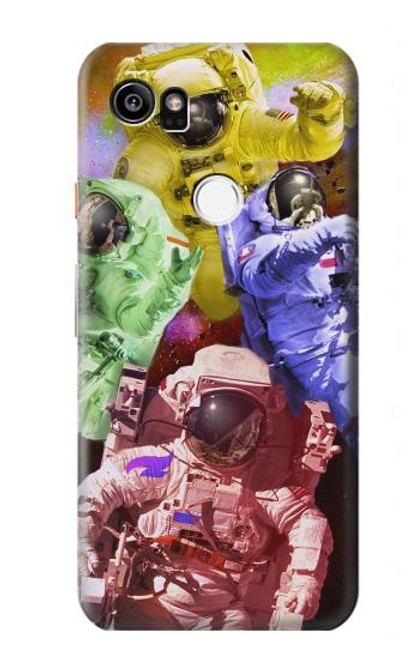 S3914 Colorful Nebula Astronaut Suit Galaxy Hülle Schutzhülle Taschen für Google Pixel 2 XL