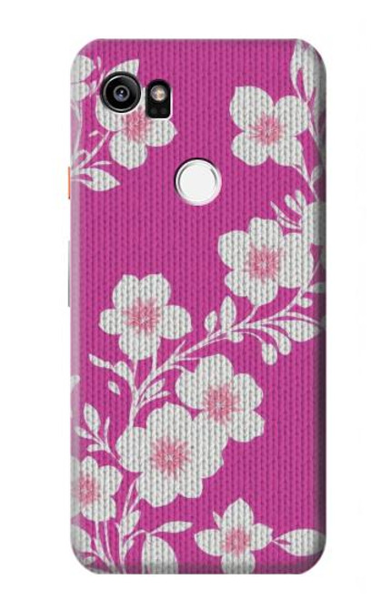 S3924 Cherry Blossom Pink Background Hülle Schutzhülle Taschen für Google Pixel 2 XL
