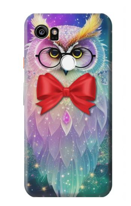 S3934 Fantasy Nerd Owl Hülle Schutzhülle Taschen für Google Pixel 2 XL