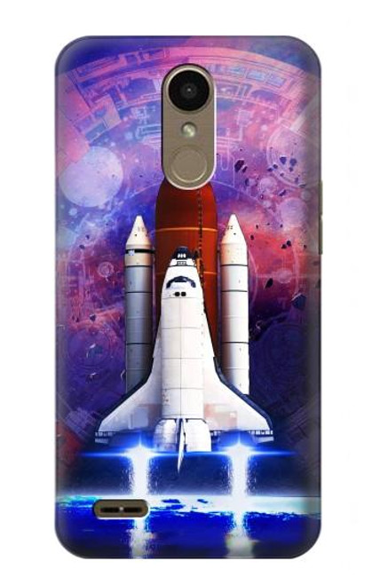 S3913 Colorful Nebula Space Shuttle Hülle Schutzhülle Taschen für LG K10 (2018), LG K30