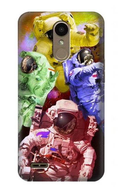 S3914 Colorful Nebula Astronaut Suit Galaxy Hülle Schutzhülle Taschen für LG K10 (2018), LG K30
