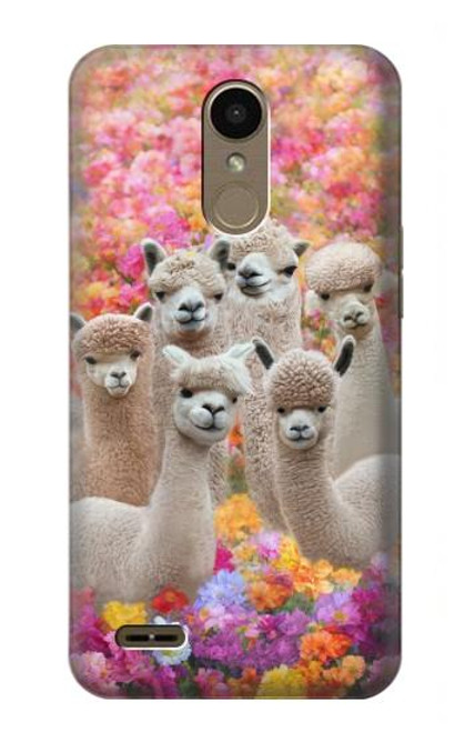 S3916 Alpaca Family Baby Alpaca Hülle Schutzhülle Taschen für LG K10 (2018), LG K30