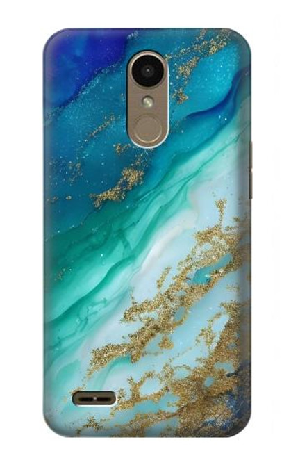 S3920 Abstract Ocean Blue Color Mixed Emerald Hülle Schutzhülle Taschen für LG K10 (2018), LG K30