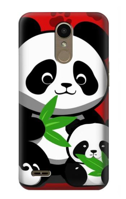 S3929 Cute Panda Eating Bamboo Hülle Schutzhülle Taschen für LG K10 (2018), LG K30