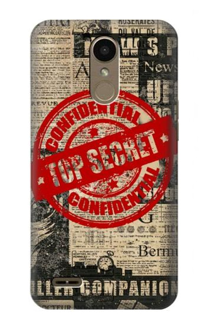 S3937 Text Top Secret Art Vintage Hülle Schutzhülle Taschen für LG K10 (2018), LG K30