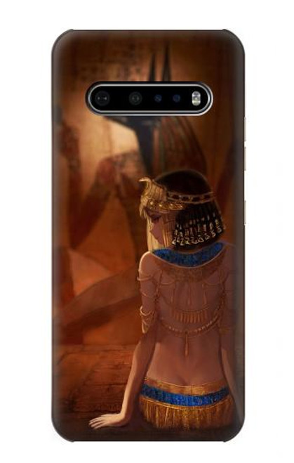 S3919 Egyptian Queen Cleopatra Anubis Hülle Schutzhülle Taschen für LG V60 ThinQ 5G