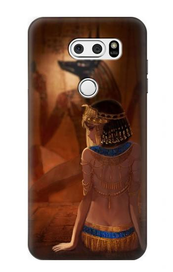 S3919 Egyptian Queen Cleopatra Anubis Hülle Schutzhülle Taschen für LG V30, LG V30 Plus, LG V30S ThinQ, LG V35, LG V35 ThinQ
