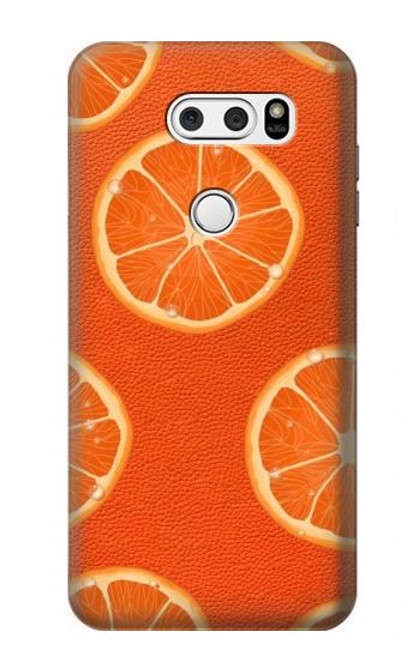 S3946 Seamless Orange Pattern Hülle Schutzhülle Taschen für LG V30, LG V30 Plus, LG V30S ThinQ, LG V35, LG V35 ThinQ