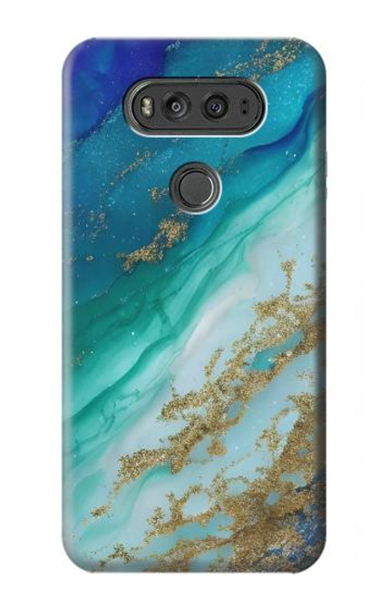 S3920 Abstract Ocean Blue Color Mixed Emerald Hülle Schutzhülle Taschen für LG V20