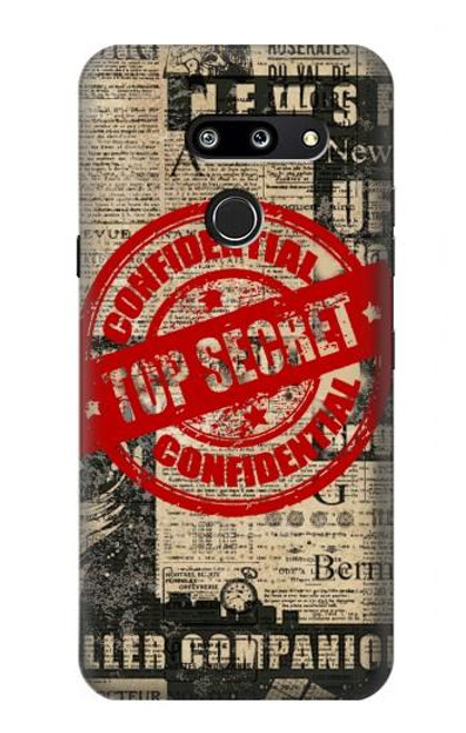 S3937 Text Top Secret Art Vintage Hülle Schutzhülle Taschen für LG G8 ThinQ