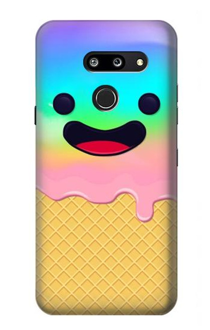 S3939 Ice Cream Cute Smile Hülle Schutzhülle Taschen für LG G8 ThinQ