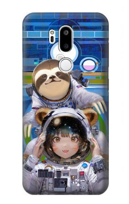 S3915 Raccoon Girl Baby Sloth Astronaut Suit Hülle Schutzhülle Taschen für LG G7 ThinQ